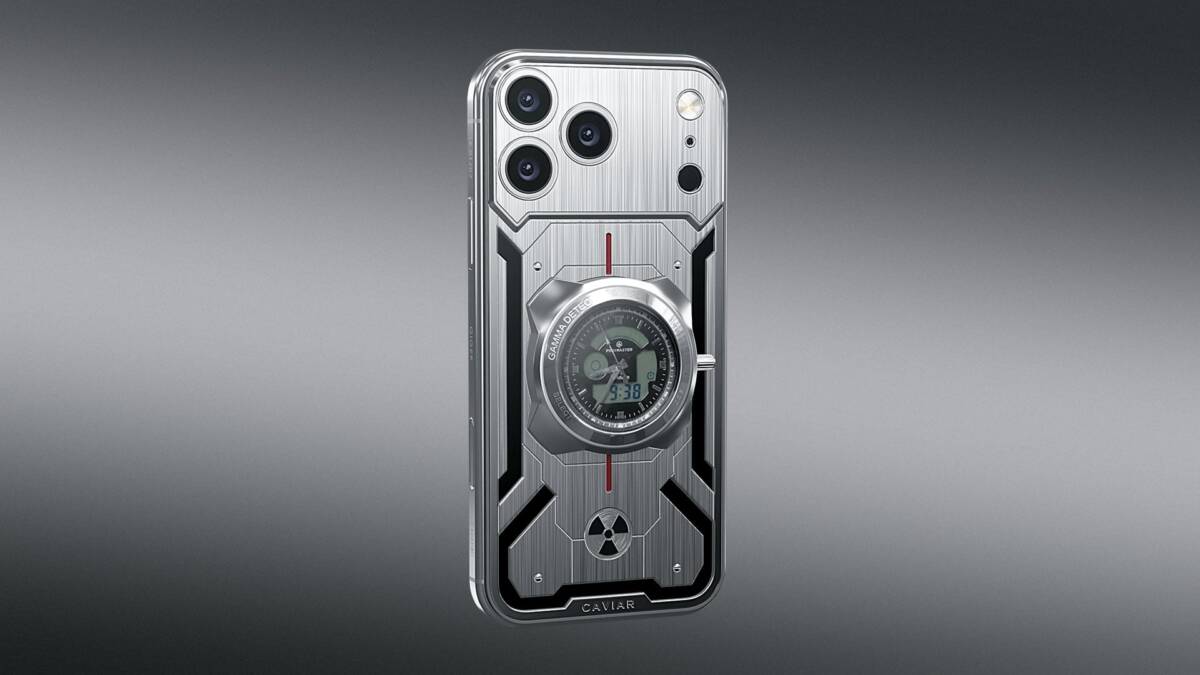 Caviar iPhone 17 Pro с дозиметром и часами