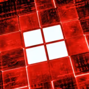 Круглая кнопка в центре, окружённая красным фоном и кодом Windows IKE