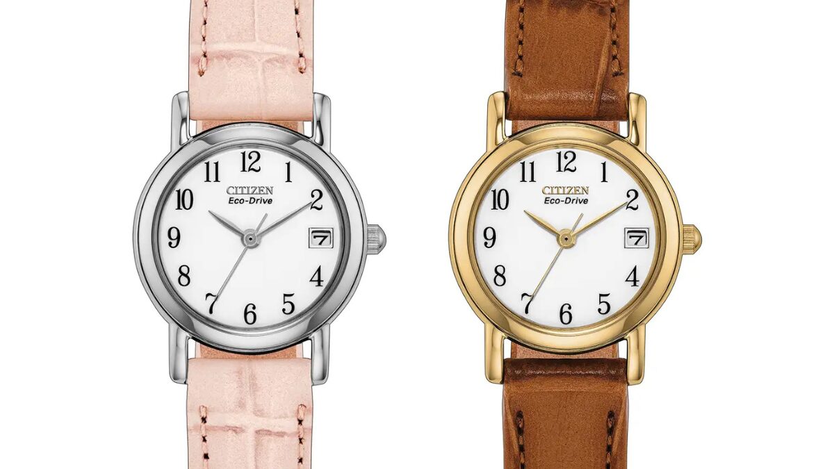 Citizen представила компактные часы Eco-Drive с двумя вариантами отделки 3 Женские часы Citizen Eco-Drive с розовым ремешком и стальным корпусом