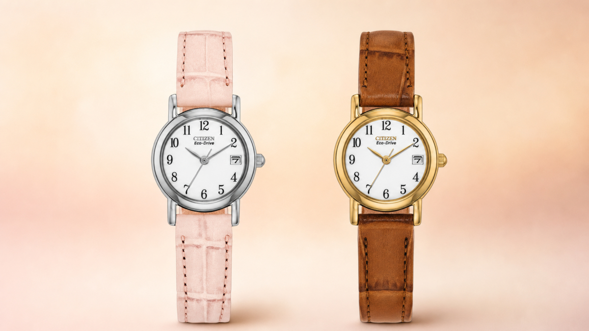Citizen представила компактные часы Eco-Drive с двумя вариантами отделки 2 Часы Citizen Eco-Drive с кожаным ремешком и металлическим корпусом