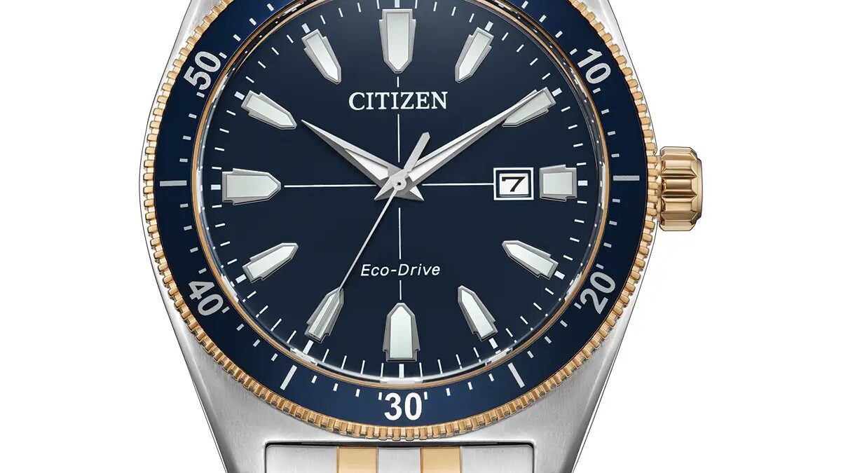 Часы Citizen Eco-Drive стильный дизайн двухцветный браслет