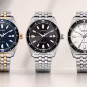Три мужские наручные часы Citizen Eco-Drive в стальных корпусах с разными циферблатами