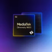 Логотип MediaTek Dimensity 9600 на чёрном фоне с выделенной рамкой