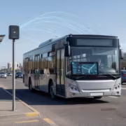 Автобус с системой ЭРА-ГЛОНАСС на улице