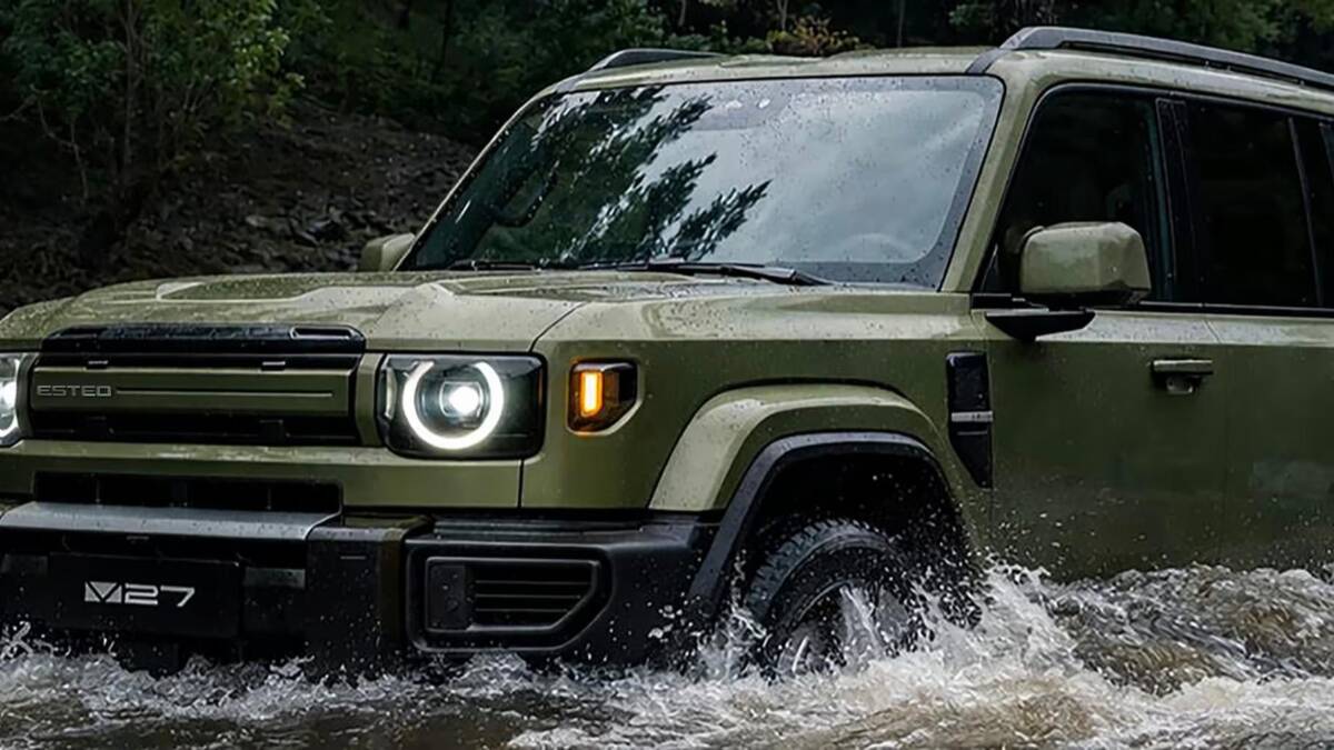 внедорожный автомобиль, фара, решётка радиатора, колёса водосток