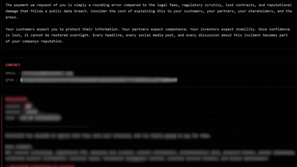 Данные ExfilSquad и Wesco показываются с информацией о компании