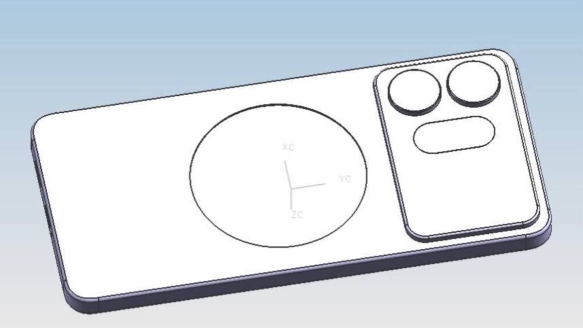 Galaxy S27 Ultra показали с горизонтальным блоком камер и кольцом Qi2 2 Футуристический белый Galaxy S27 Ultra с крупным горизонтальным блоком камер и кольцом Qi2