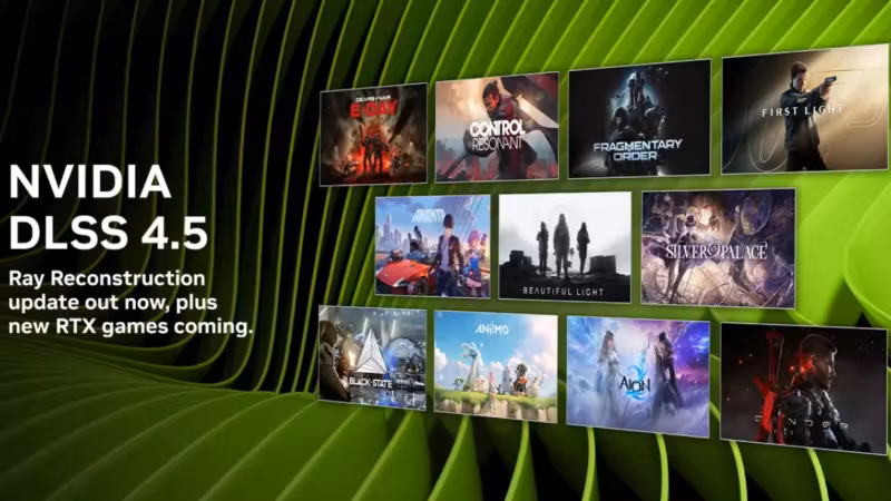 Презентация Nvidia DLSS 4.5 Ray Reconstruction на компьютере