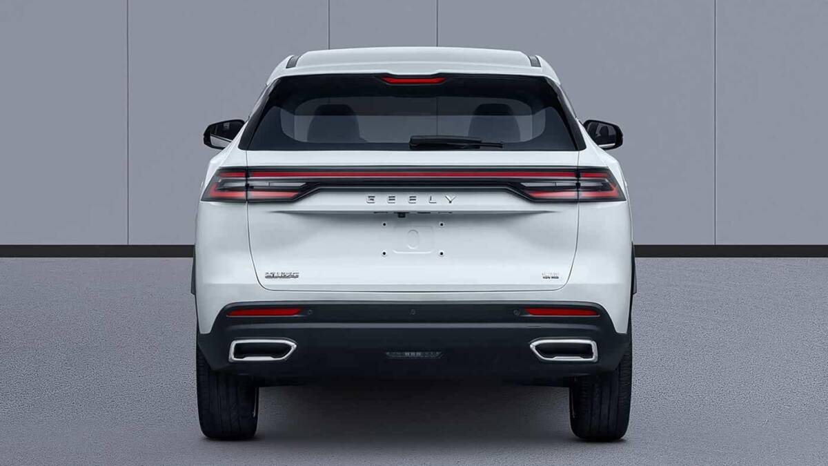 Geely обновила кроссовер Cityray через год после выхода, но технику не тронула 3 Задняя часть кроссовера Geely Cityray белый цвет