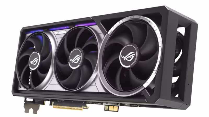 Видеокарта ASUS ROG Strix GeForce RTX 5090 с тремя вентиляторами