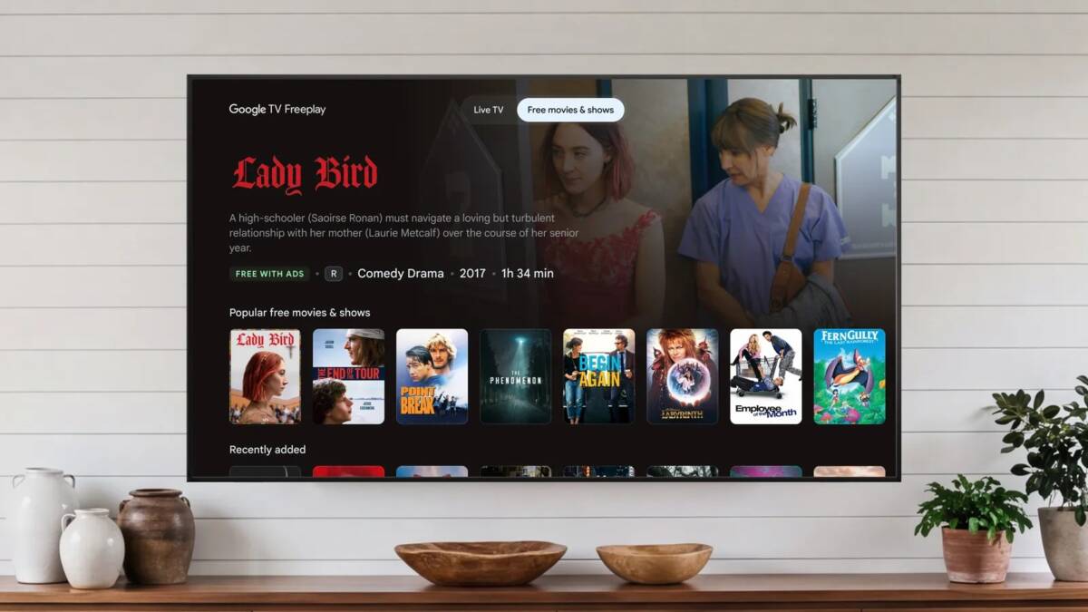 Google TV Freeplay открыл выбор из 10 000 фильмов и сериалов
