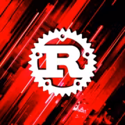 Логотип Rust-crate arrayref на красном фоне с линиями