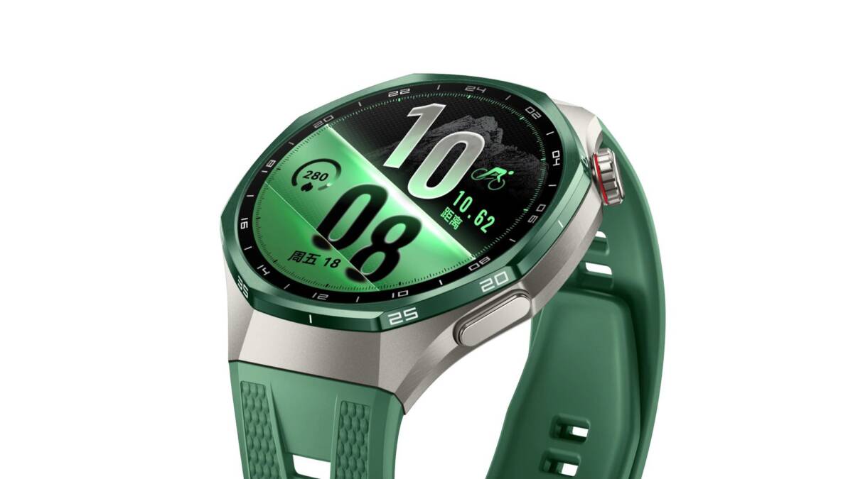 Умные часы Huawei Watch GT 7 Pro с зеленым ремешком и циферблатом