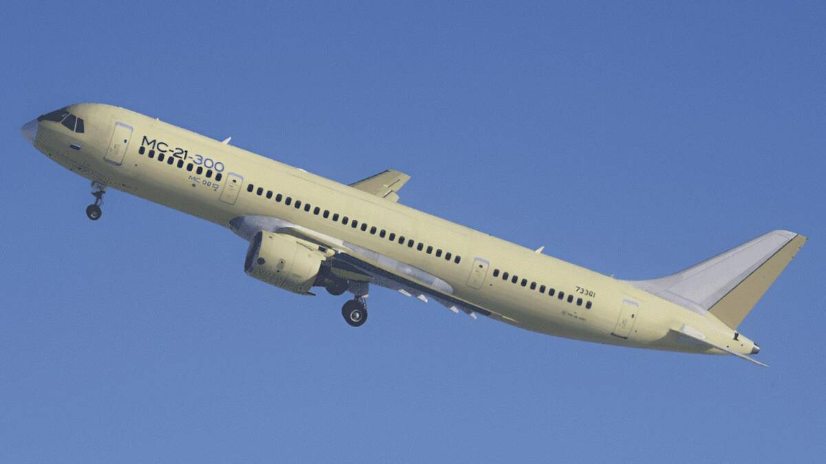 самолет Boeing MC-21-300 в полёте системa защиты от пожара