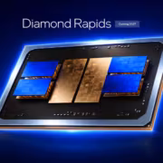 Кристаллический чип процессора Intel Xeon Diamond Rapids