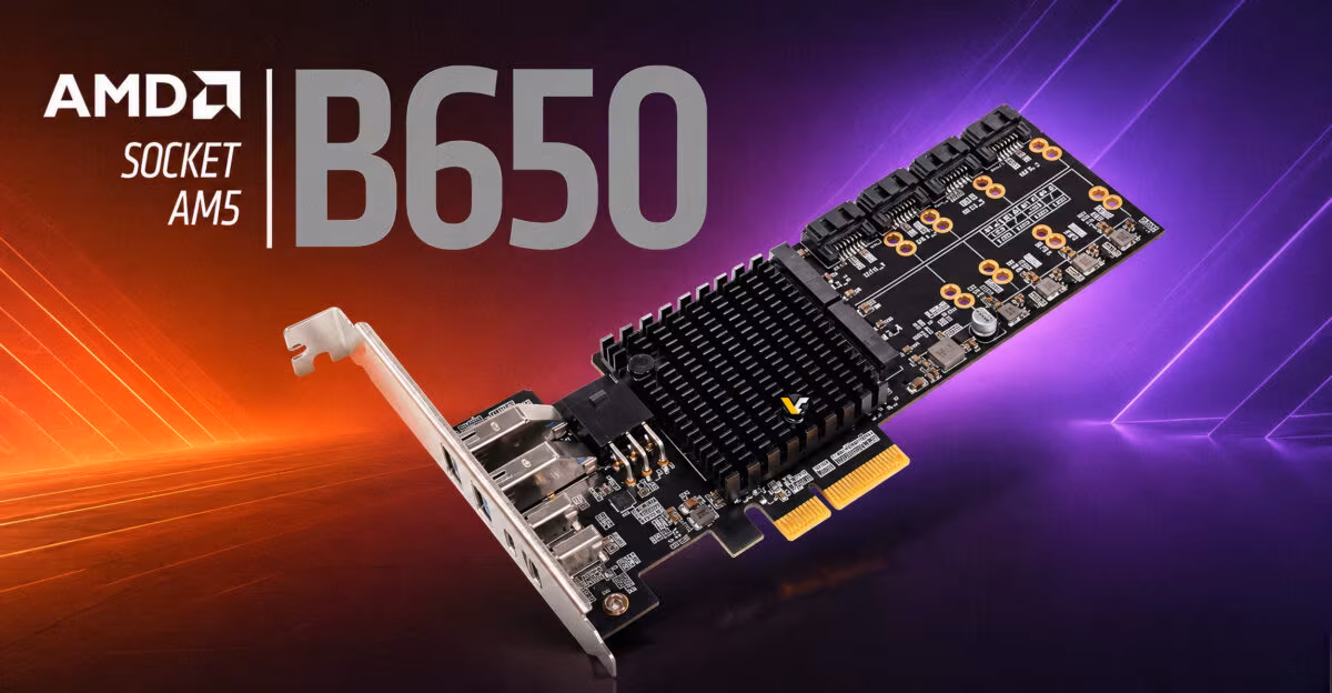 Китайцы превратили AMD B650 в плату с 4 M.2, 4 SATA и USB 20Gb 3 Плата AMD B650 с четырьмя разъёмами M.2 и SATA