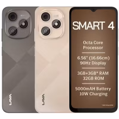 Модель Lava Smart 4 на двух цветах серый и бежевый