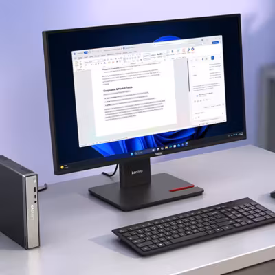 Lenovo представила мини-ПК ThinkCentre Neo 50q Gen 7 с процессором Intel Core 7 350 5 Мини-ПК Lenovo ThinkCentre Neo 50q Gen 7 на столе