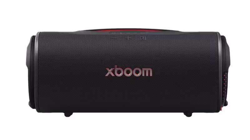 Портативная колонка LG xboom Blast крупная черная синий индикатор