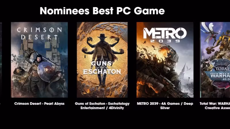Пять обложек игр номинантов на премию Best PC Game