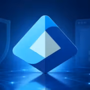 Логотип Microsoft Azure Active Directory Entra ID и защищённый замок