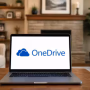Лампа и книжки на деревянном столе в гостиной Windows 11 OneDrive