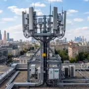 Антенная башня 5G и оборудование на крыше здания
