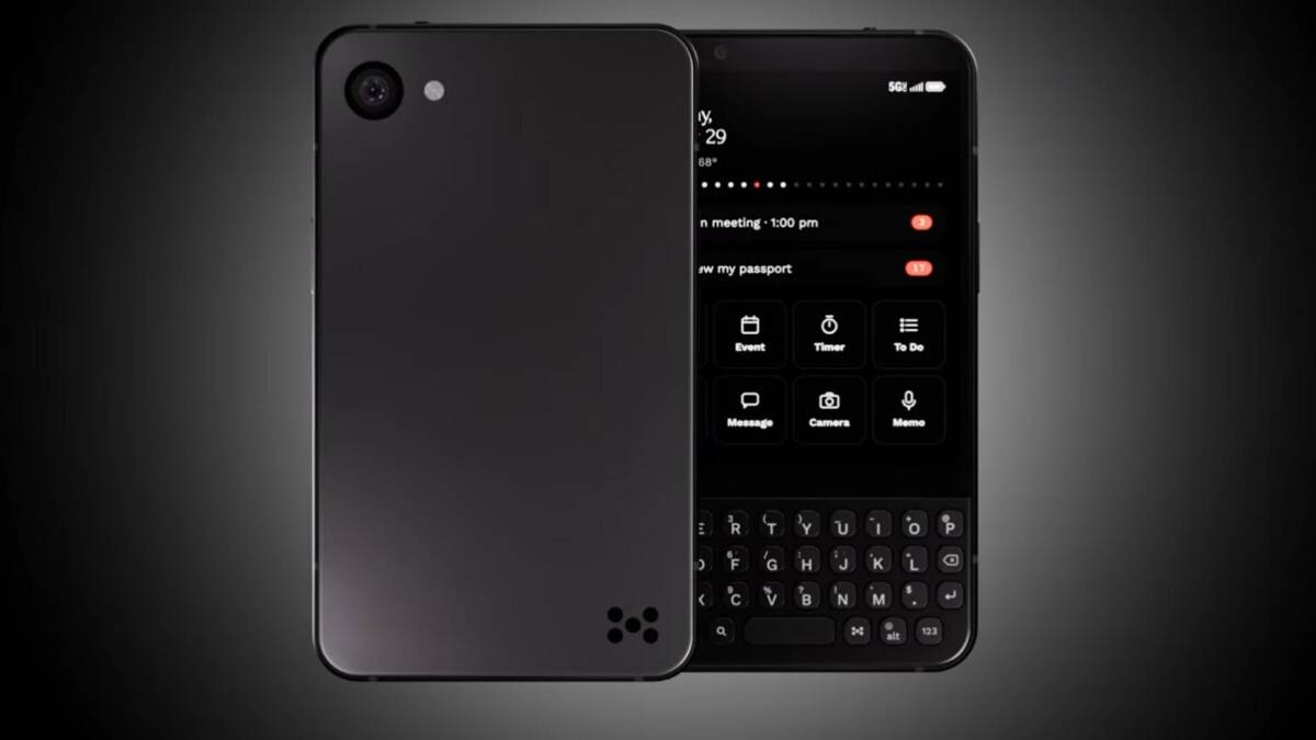 Смартфон Minimal Phone 2 с черным корпусом и OLED-экраном