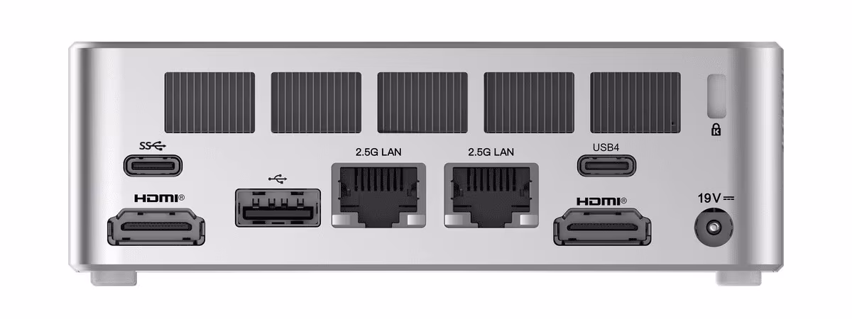 Портативный мини ПК Minisforum Elite Mini M2 Air-304 вид спереди