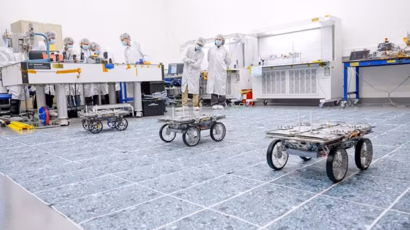 Роботы NASA на лабораторной площадке без команд с Земли