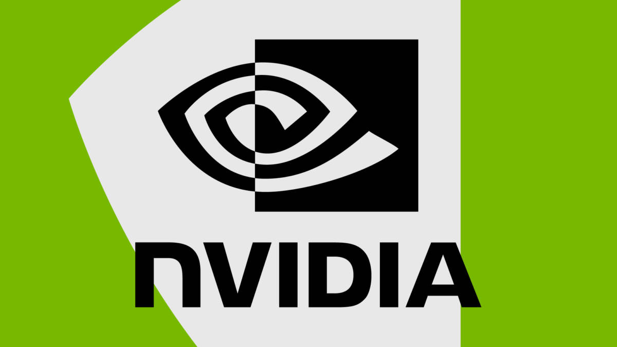 Nvidia вот-вот выйдет на выручку свыше $100 млрд за квартал 3 Логотип Nvidia с глазом и текстом Radeon зеленый фон