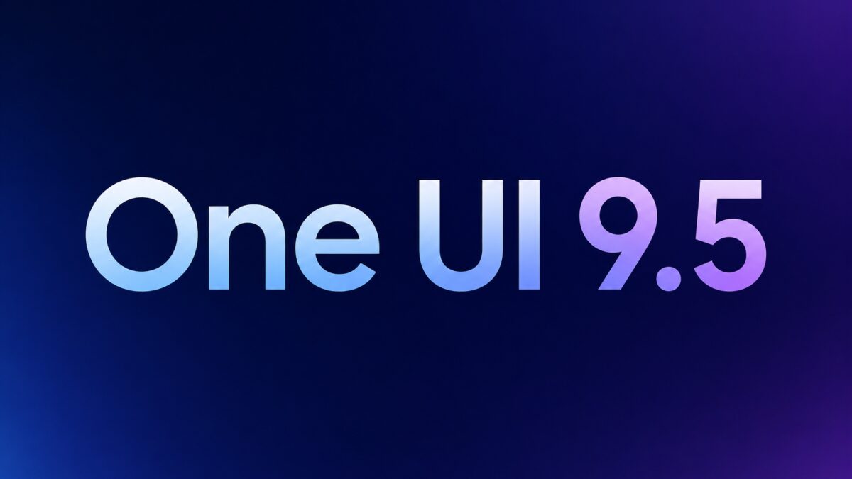 One UI 9.5 уже всплыл для Galaxy S27 Ultra, хотя One UI 9 ещё не доехала до всех 4 текст One UI 9.5 на тёмном фоне для Galaxy S27 Ultra