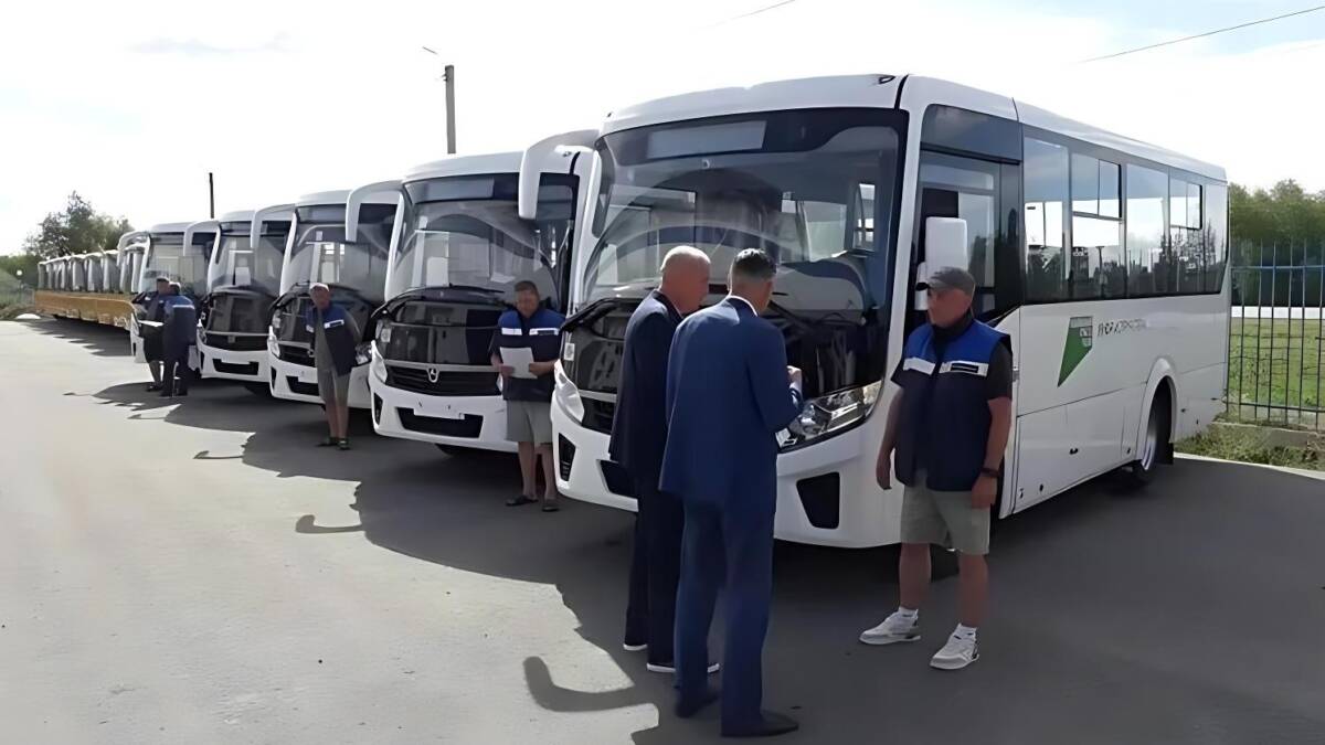 Автобусы ПАЗ Vector NEXT на остановке