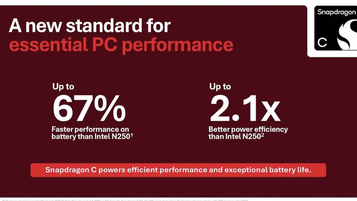 Qualcomm показала Snapdragon C для ноутбуков за $300 1 Qualcomm показала Snapdragon C для ноутбуков за $300