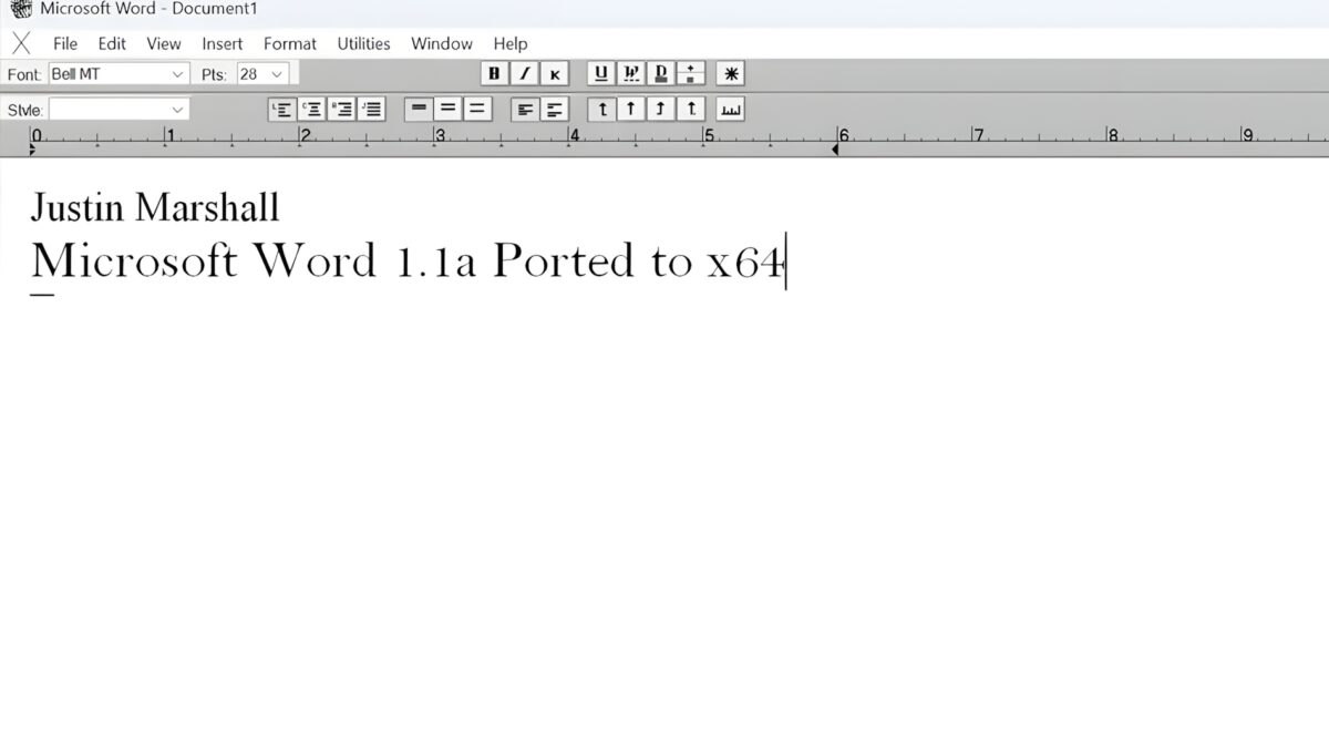 Разработчик перенёс Word for Windows 1.1a на современные x64-системы