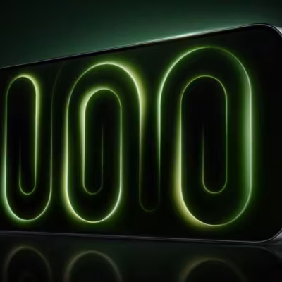 Экран Redmi K100 Pro Max с зелёной подсветкой