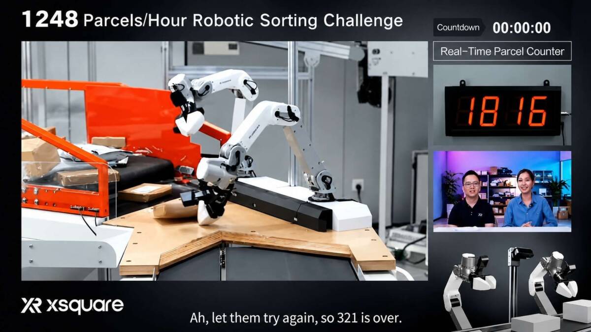 Робот X Square Robot отсортировал 1816 посылок за час и превзошёл Figure AI на 45%
