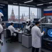 роботы и учёные в центре искусственного интеллекта Российский рынок ИИ