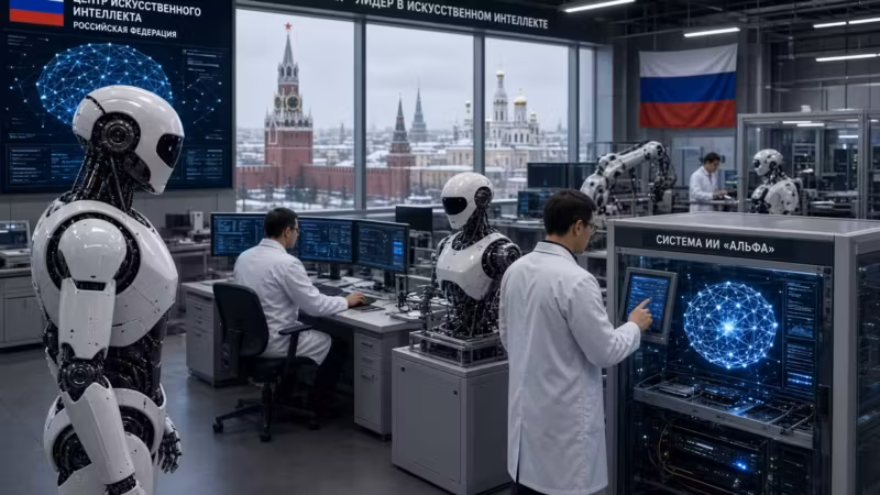 роботы и учёные в центре искусственного интеллекта Российский рынок ИИ