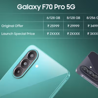 Samsung раскрыла цены Galaxy F70 Pro до запуска: от 25 999 рупий 6 Обзор цены Galaxy F70 Pro 5G три варианта памяти