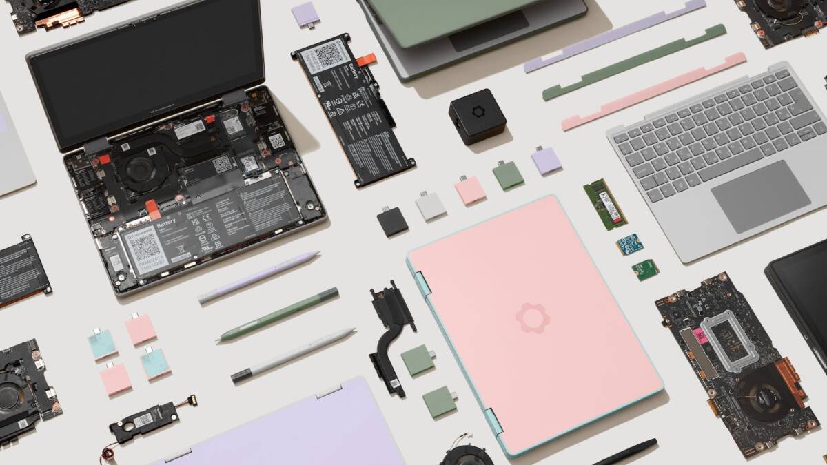 Самый милый Framework Laptop 12 получил чипы Intel, подсветку и Linux 2 Разобранный Framework Laptop 12 компоненты внутри и снаружи
