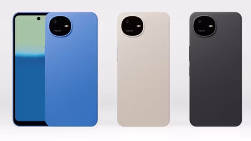 Три смартфона Sharp AQUOS Wish6 разных цветов