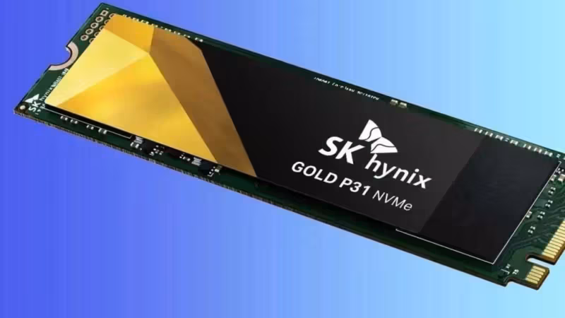 SSD SK hynix GOLD P31 NVMe с черным и золотым дизайном