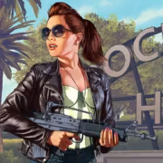Девушка в очках с ружьём GTA 6