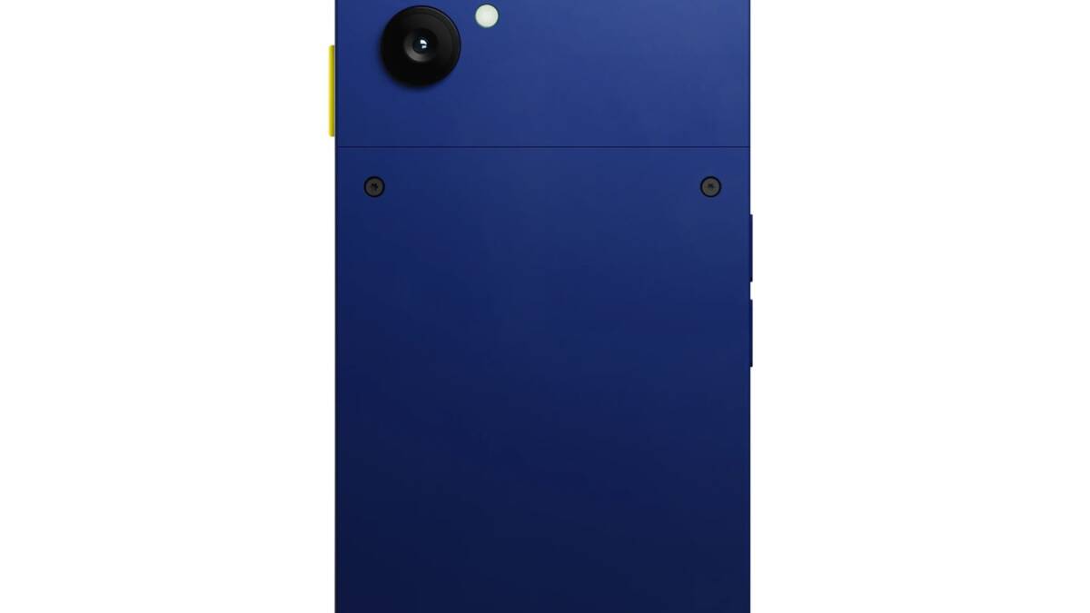 задняя панель смартфона Fairphone 6+ с тёмно-синим цветом