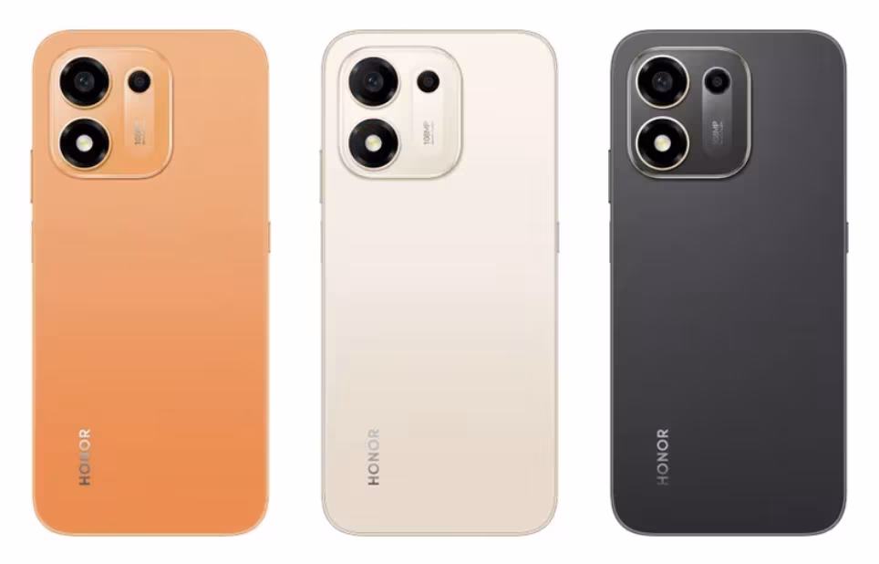 смартфон Honor X7e Plus (4G) получил батарею на 8100 мА·ч и кнопку с ИИ 7 Три смартфона Honor X7e Plus разные цвета крупные камеры