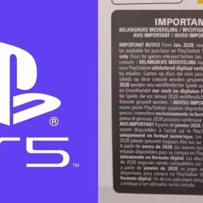 Sony предупредила о конце дисков для новых игр PlayStation 5 на коробках с консолью 6 Логотип PlayStation 5 и важное уведомление