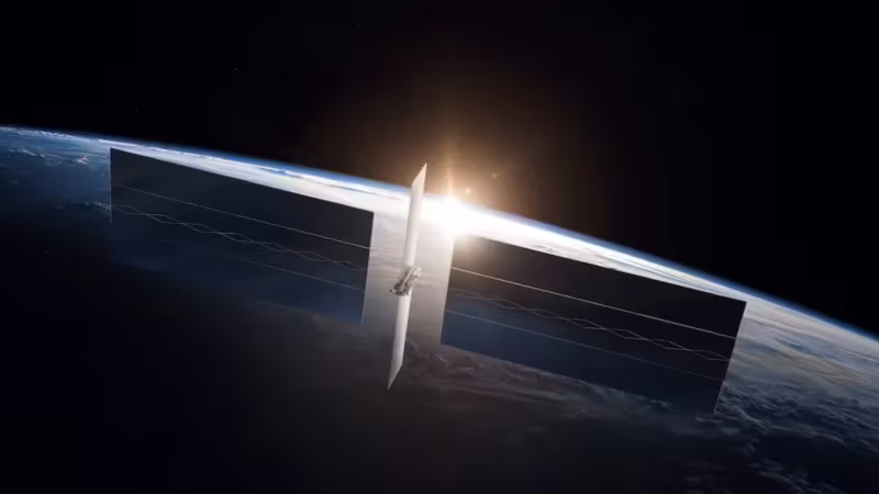 Космический спутник SpaceX и солнечные панели Nvidia