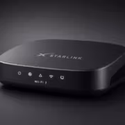 Беспроводной маршрутизатор Starlink Wi-Fi 7 черный дизайн