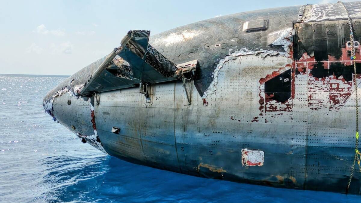 Космический корабль Starship после 24 дней в океане